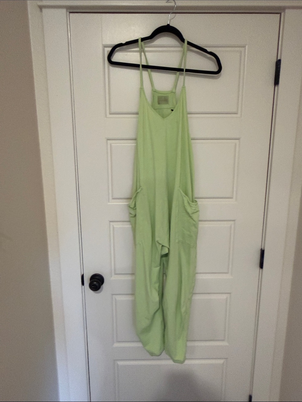 FP Movement by Free People Light Green Relaxed-Fit Linen-Blend Jumpsuit
